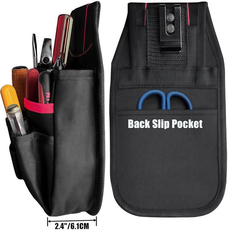 FAUDRECRO Small Tool Pouch with Belt Clip, Tool Pouch Holder,Multi Pocket Holster Organizer for Electrician Construction Maintenance,Durable Lightweight - Image 3